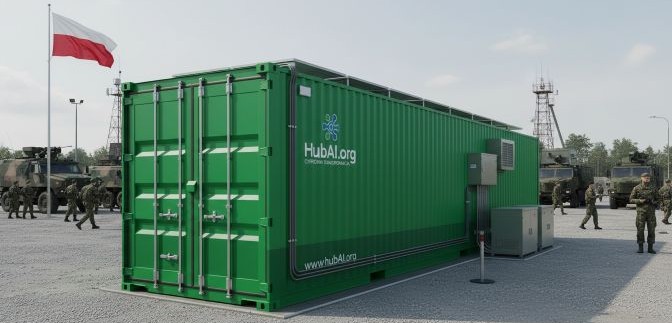Mobilny kontener BSE HubAI - bezemisyjny system energetyczny w środowisku operacyjnym